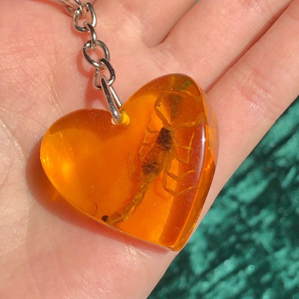 Scorpion Key Chain Amber